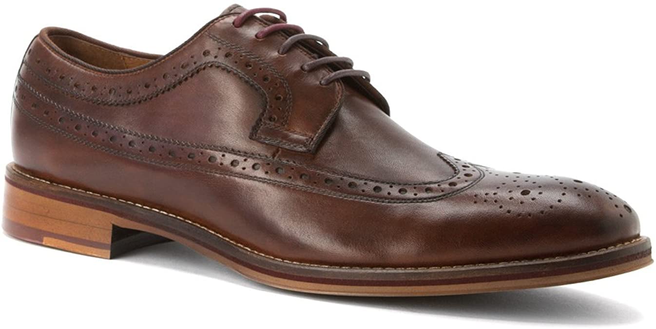 Johnston & Murphy Men's Conard Wingtip - Mahogany Italian Calfskin 20- –  Ed's Fine Imports