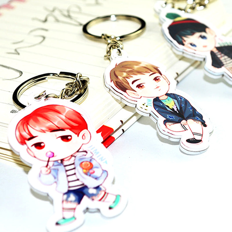 [FREE!!] Kpop BTS Cute Chibi Keychain [Cover Shipping Only 