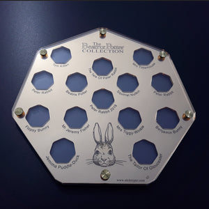 The Beatrix Potter Collection  13 x Slot and 14 x Slot Coin Displays to display 50p coins below:  2016 Peter Rabbit, 2016 Beatrix Potter,  2016 Jemima Puddle-duck,  2016 Mrs Tiggy Winkle, 2016 Squirrel Nutkin, 2017 Peter Rabbit,  2017 Mr Jeremy Fisher, 2017 Tom Kitten, 2017 Benjamin Bunny,  2018 Tailor of Gloucester, 2018 Flopsy Bunny,  2019 Peter Rabbit. 2020 peter rabbit