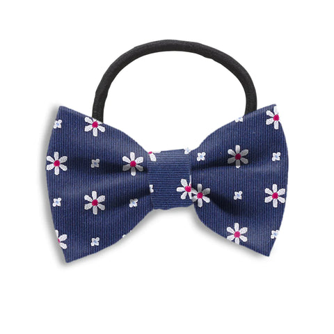 Navy Blue Floral Dainty Bow Headband – Sun & Lace