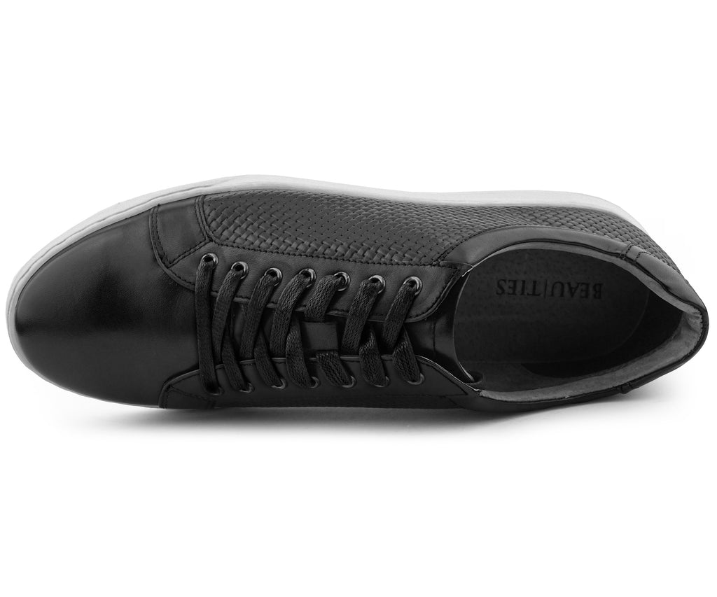Pure Black Leather Shoes | Beau Ties of 