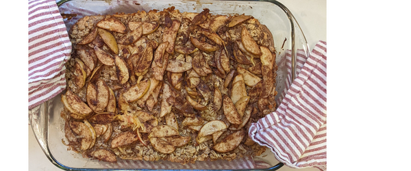 Apple Cinnamon Baked Oatmeal with Cream Cheese | Mind Your Bees