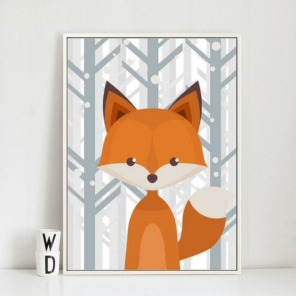 Decoration Poster Affiche Toile Renard Hiver Trendisy Decoration Interieure