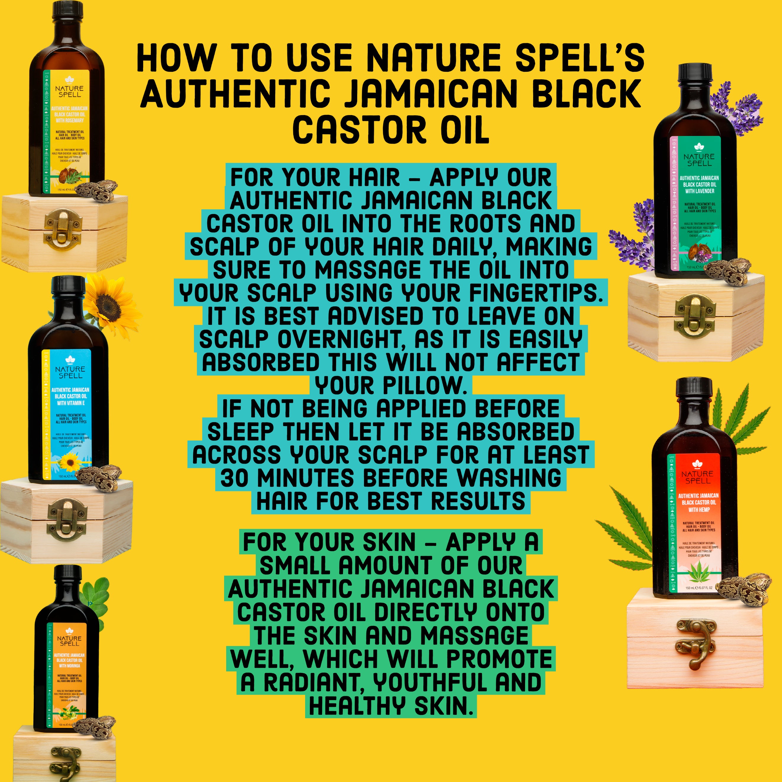 Jamaican Black Castor Oil For Hair & Skin – Nature Spell