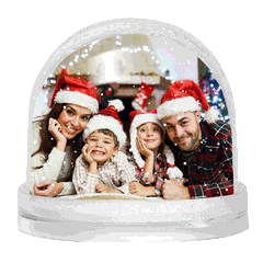 personalised baby snow globe