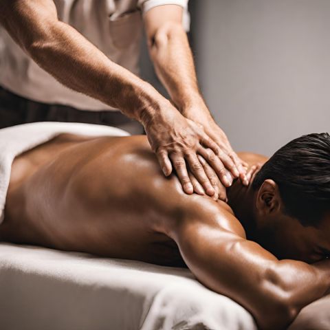 A massage therapist giving someone a massage.