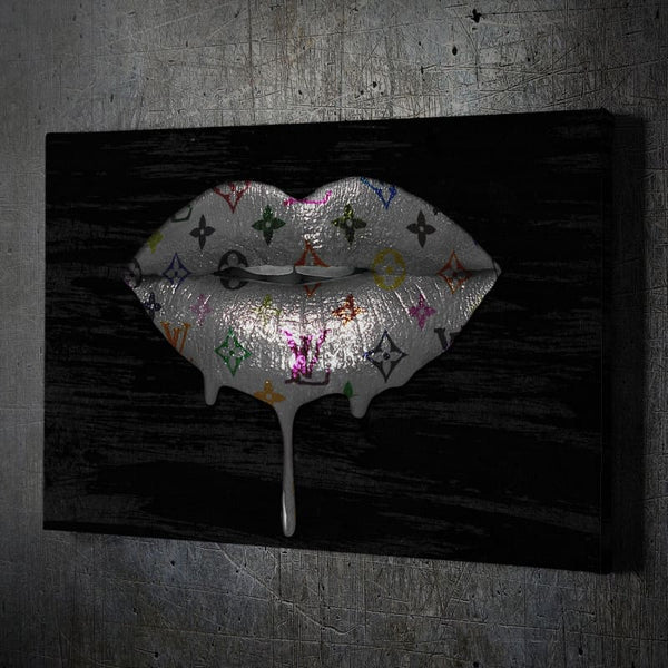 Louis Vuitton Lips Drip Fashion Wall Art Print