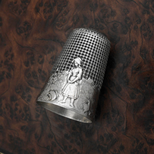 Antique French .800 Silver Sewing Thimble, Greek Key Design – The Antique  Boutique