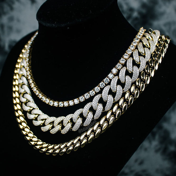 Quavo Choker Chains Set in Gold – Bling 