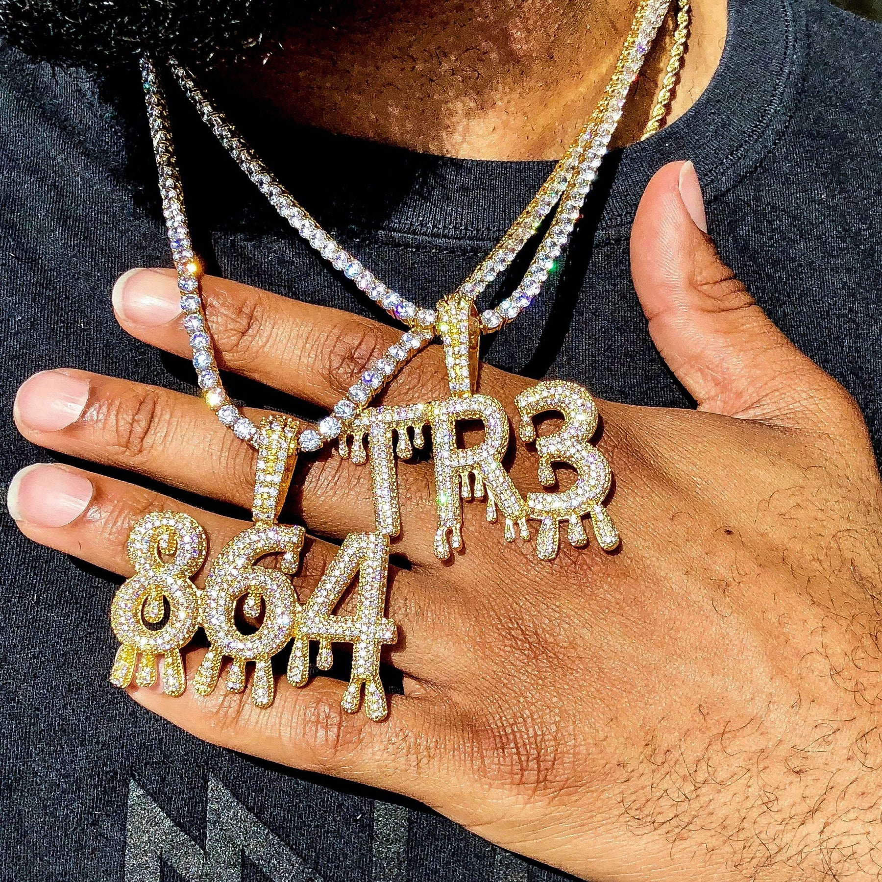 Drip Custom Letter Rapper Necklace – Bling Label