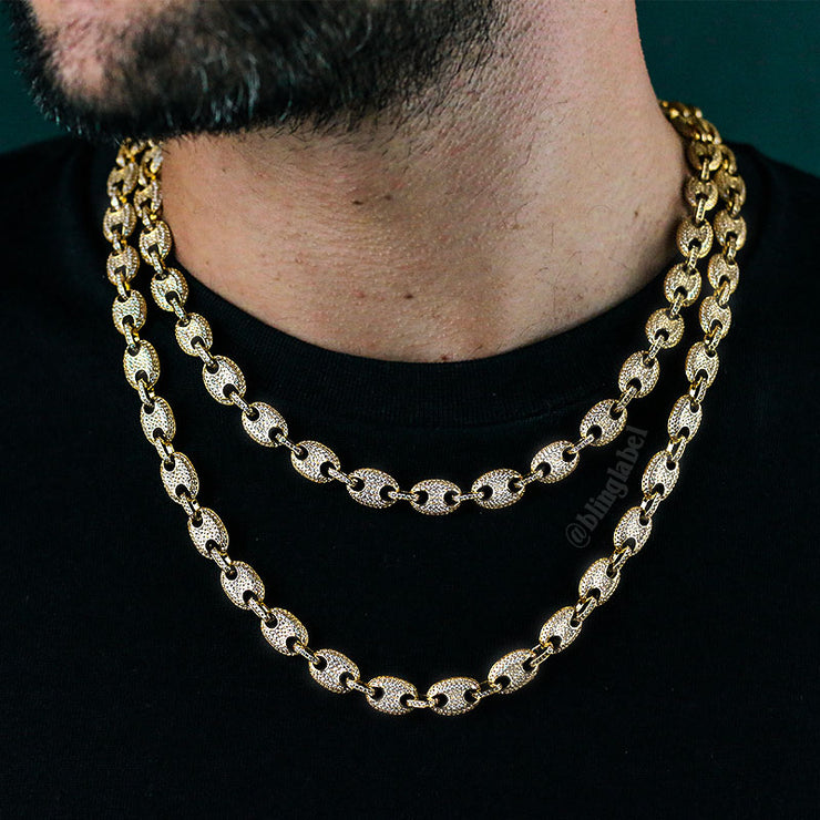 iced gucci link necklace
