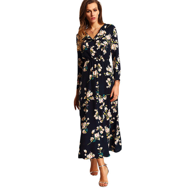 Floral Long Dress | Beach Formal Evening Dresses | Quality & Hot Deals