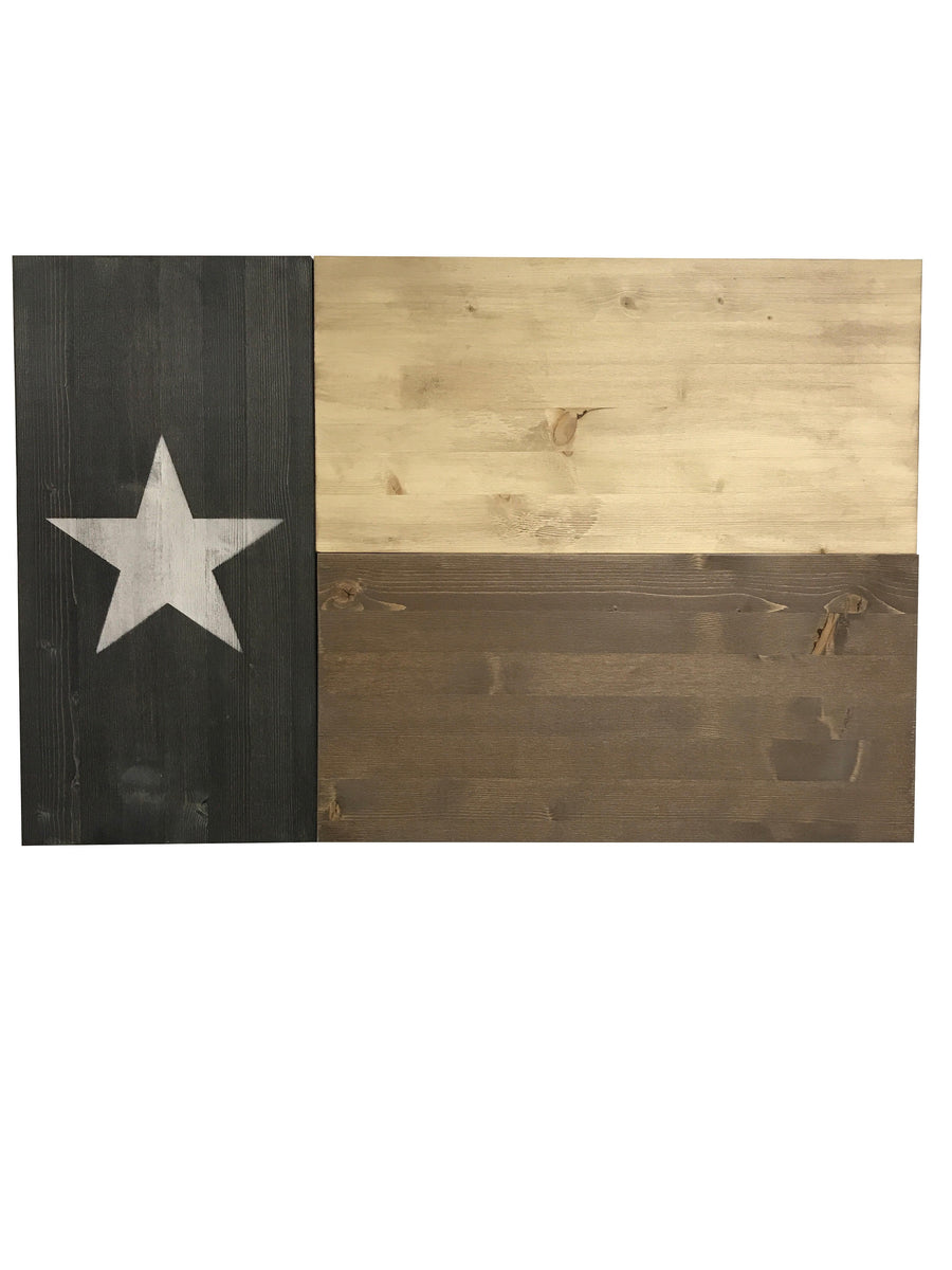 Texas Flag AR-15 size Gun Concealment Cabinet ( Dark Rustic)