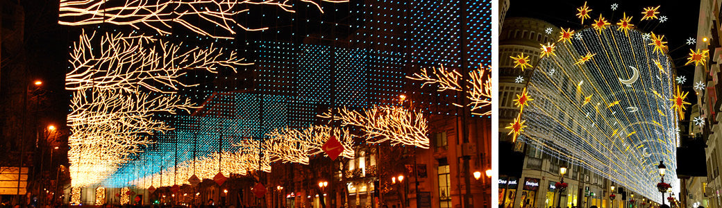 A Madrid-style Christmas lighting