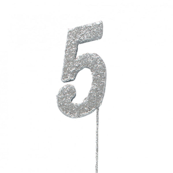 silver number glitter picks celebrations