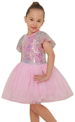 2Bunnies Tulle Ombre Sequin Girl Dress