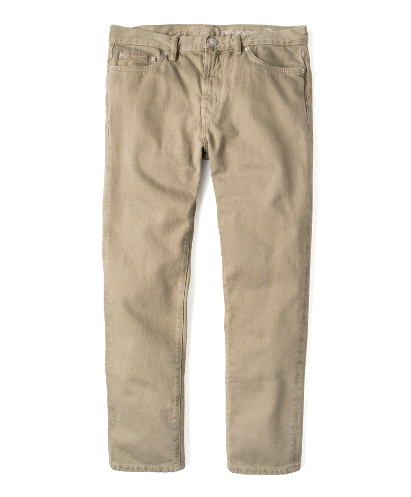 tapered khaki jeans