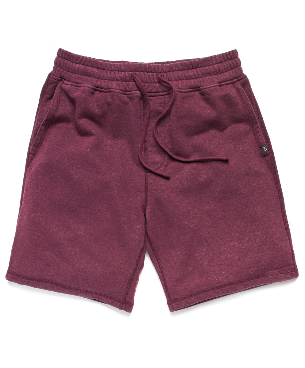 mens purple sweat shorts