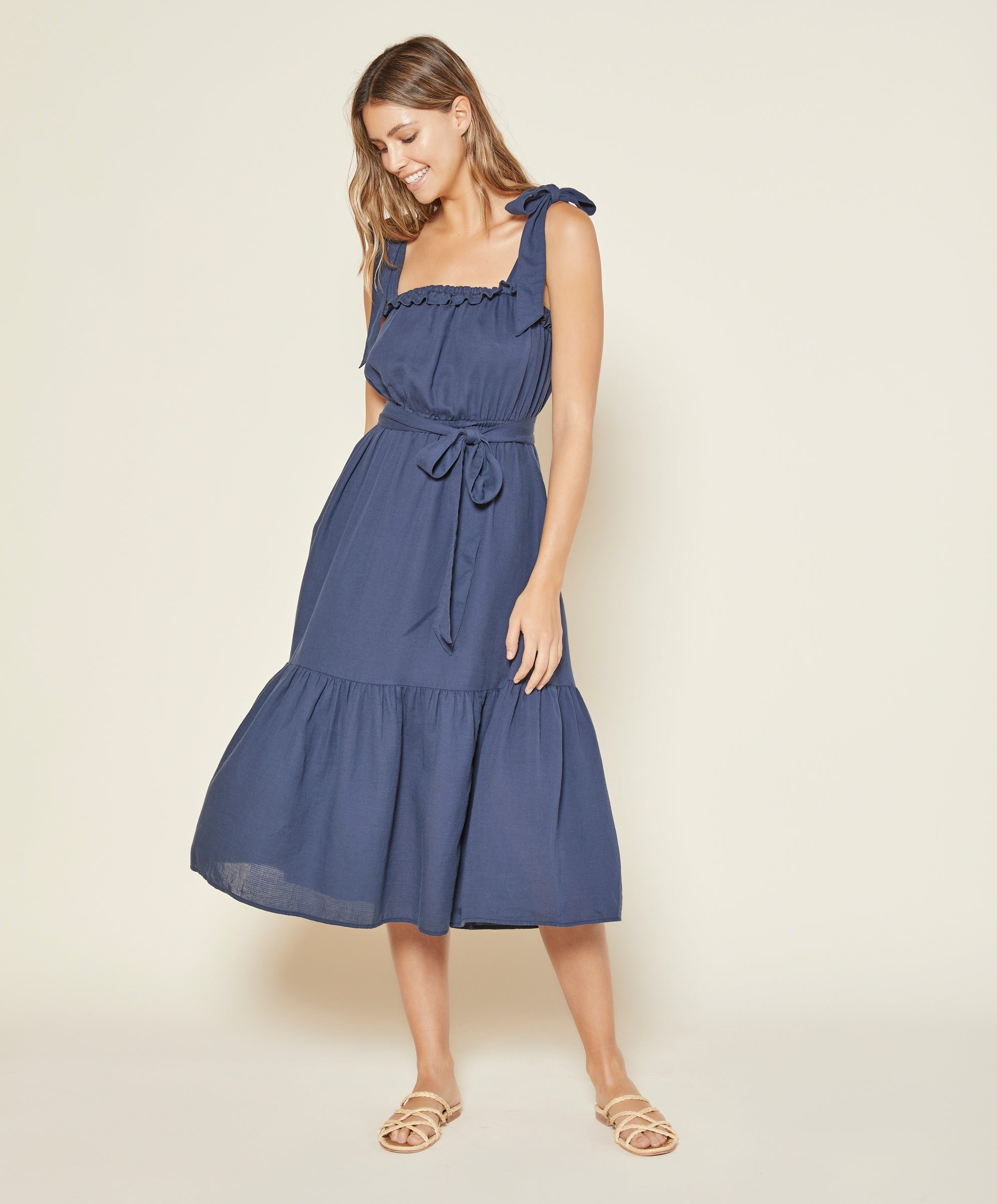 oasis navy utility dress