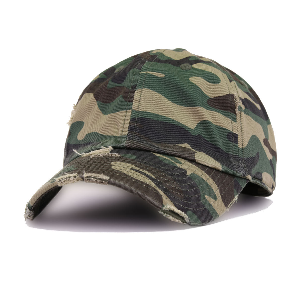 Distressed Camouflage KBEthos Vintage Dad Hat