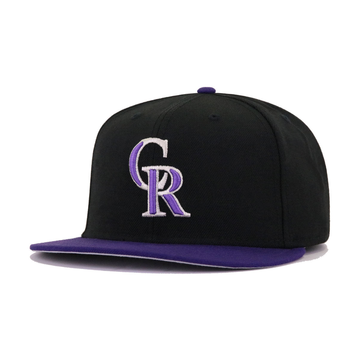 Colorado Rockies Black Purple Cooperstown AC New Era 59Fifty Fitted