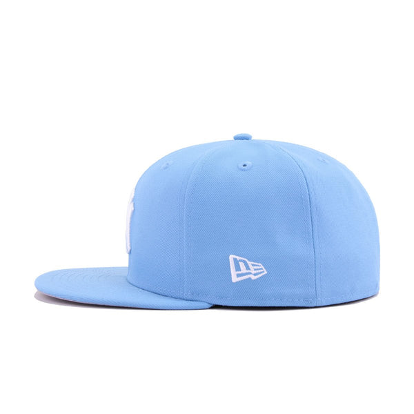 light blue fitted hat ny