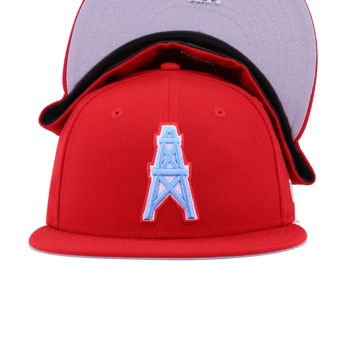 Houston Oilers Front Door Red New Era 59Fifty Fitted