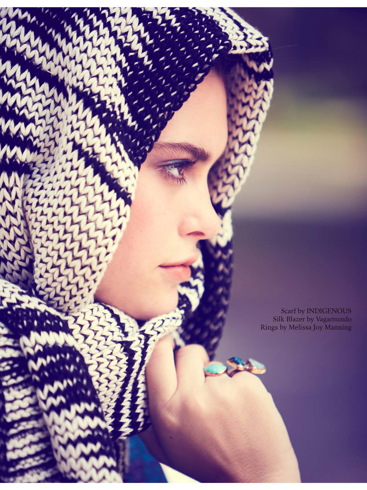 Sustainable Fashion Feature in Jejune Magazine | Handknit Amaru Wrap Scarf