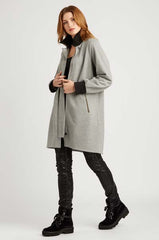womens fleece bomber coat