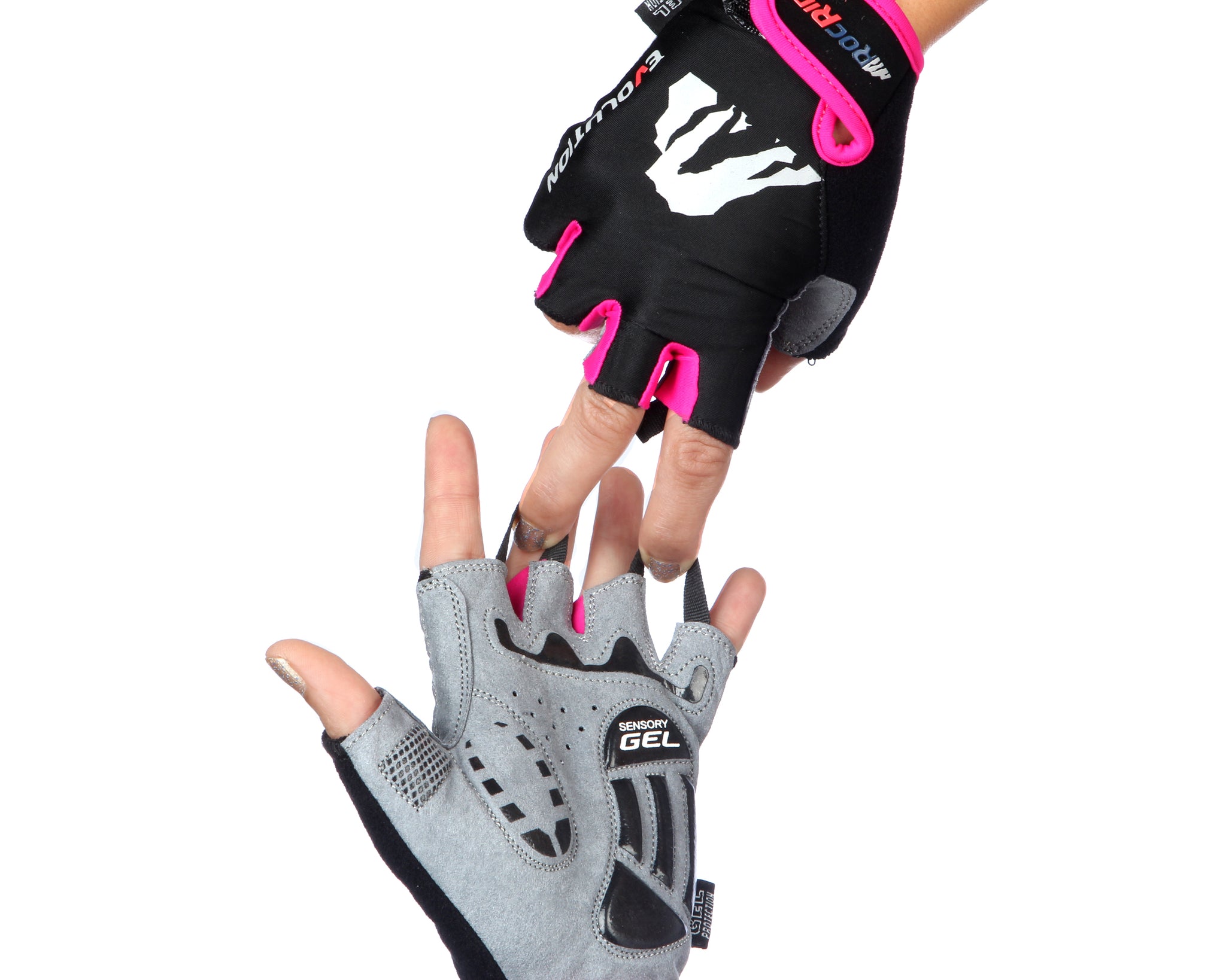 pink bike gloves