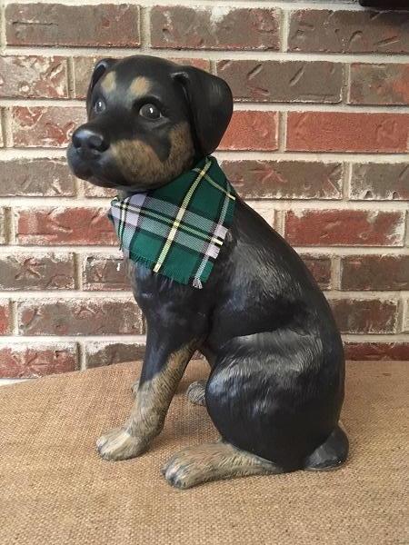 plaid dog scarf