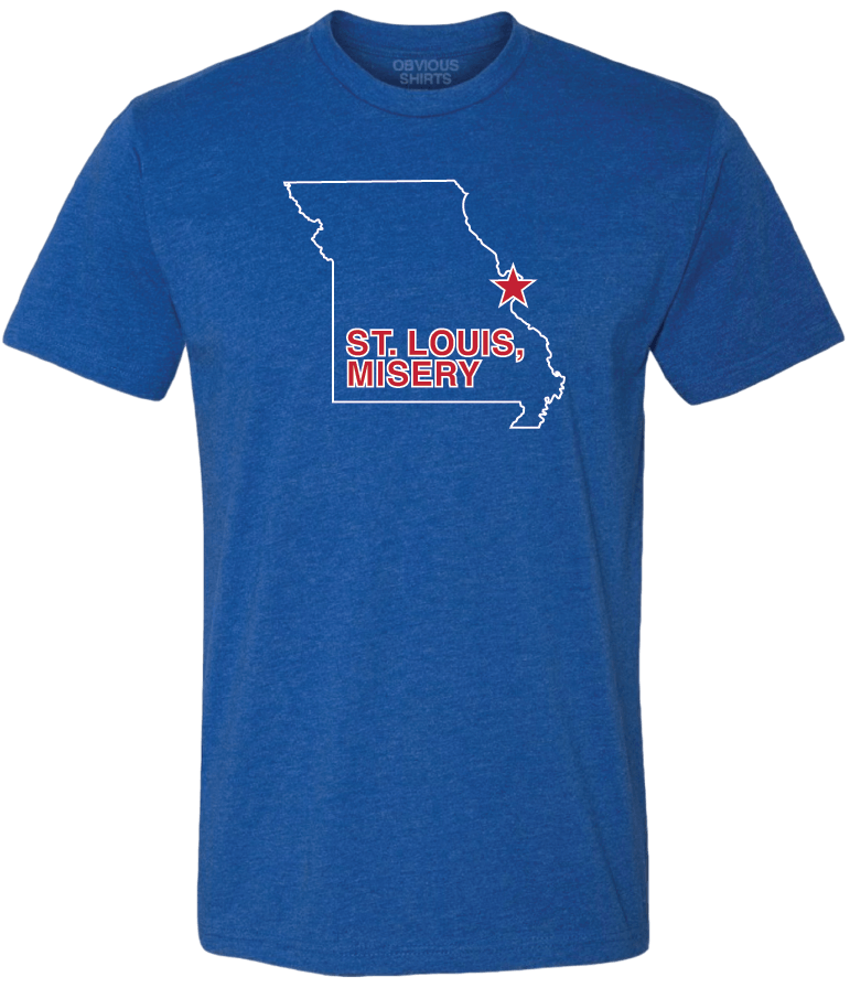 St. Louis Pro Baseball Apparel | St. Louis A Drinking Town with A Baseball Problem Shirt Short Sleeve / Large / Red