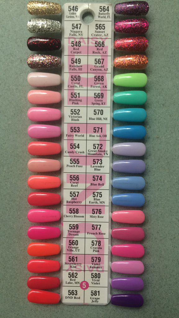 Gelish Nail Color Chart