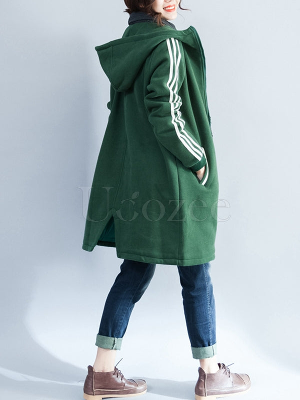 hoodie with long coat