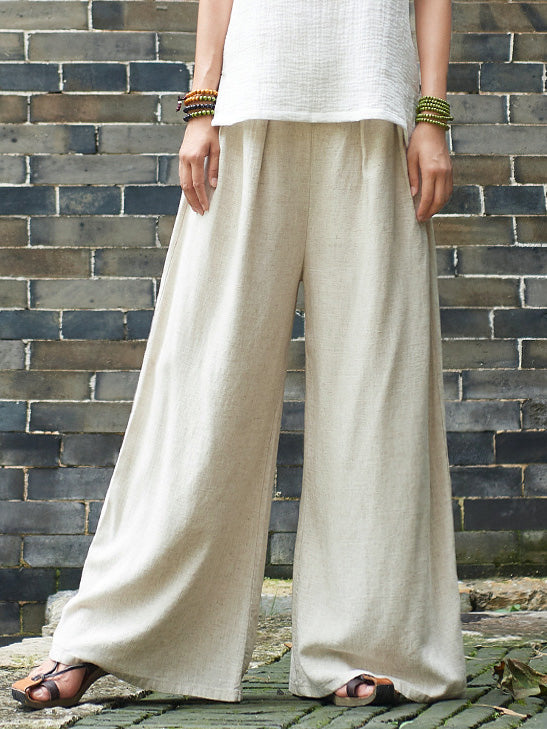 Vintage Casual Yoga Loose Wide Leg Pants – uoozee