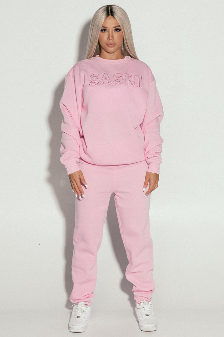 light pink jogging suits