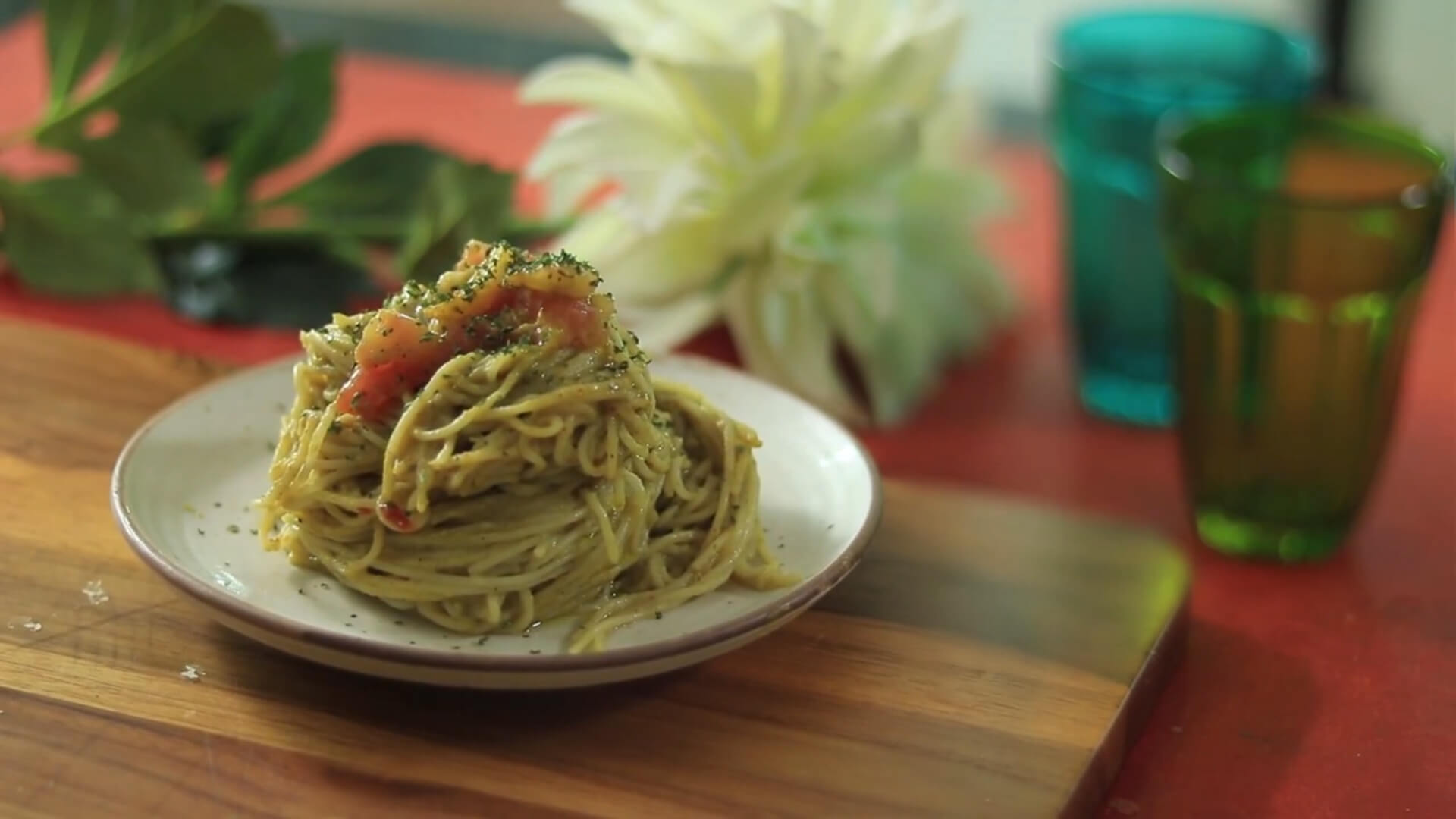 Burnt Garlic and Pumpkin Spaghetti