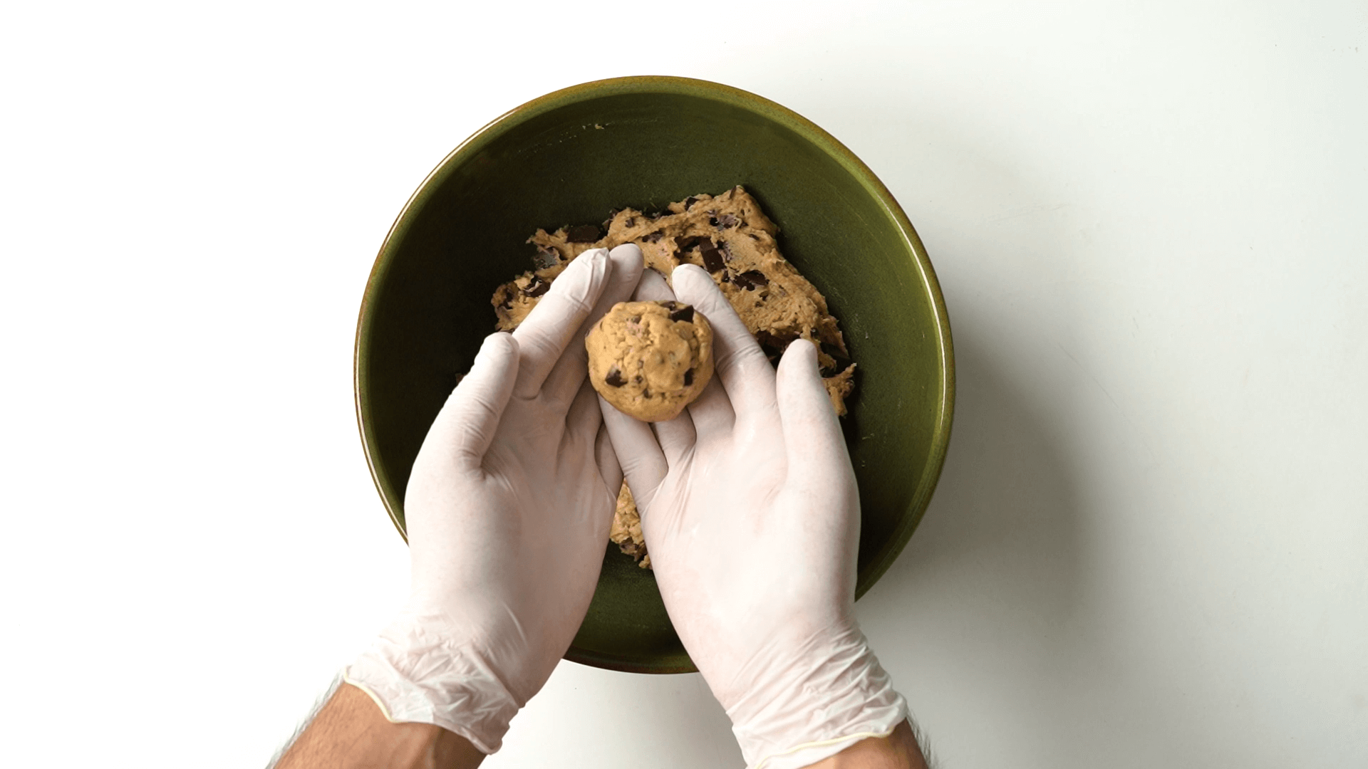 Making of choco chip cookies
