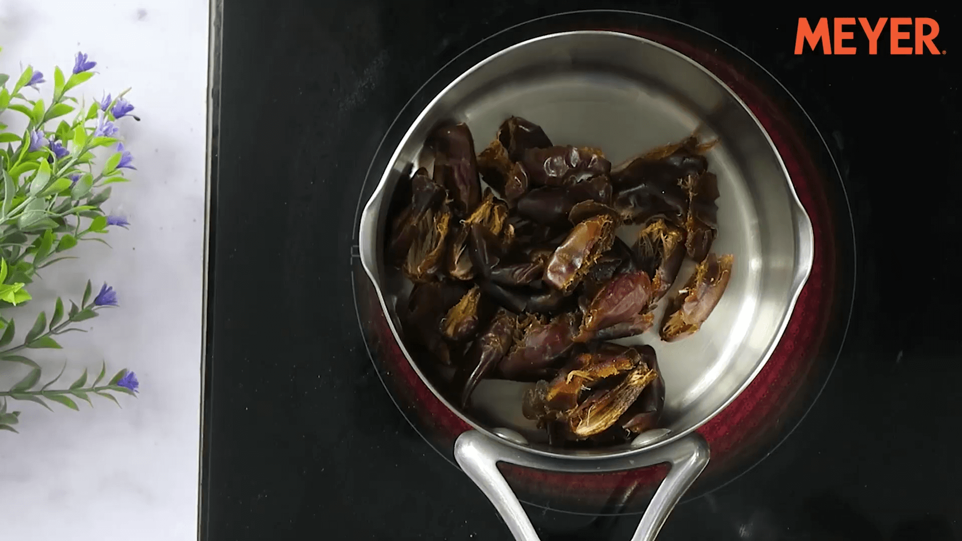 Boil Dates in a pan