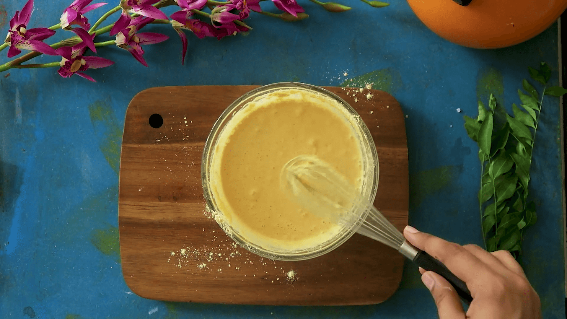 Mango Kadhi with Achari Pakoda