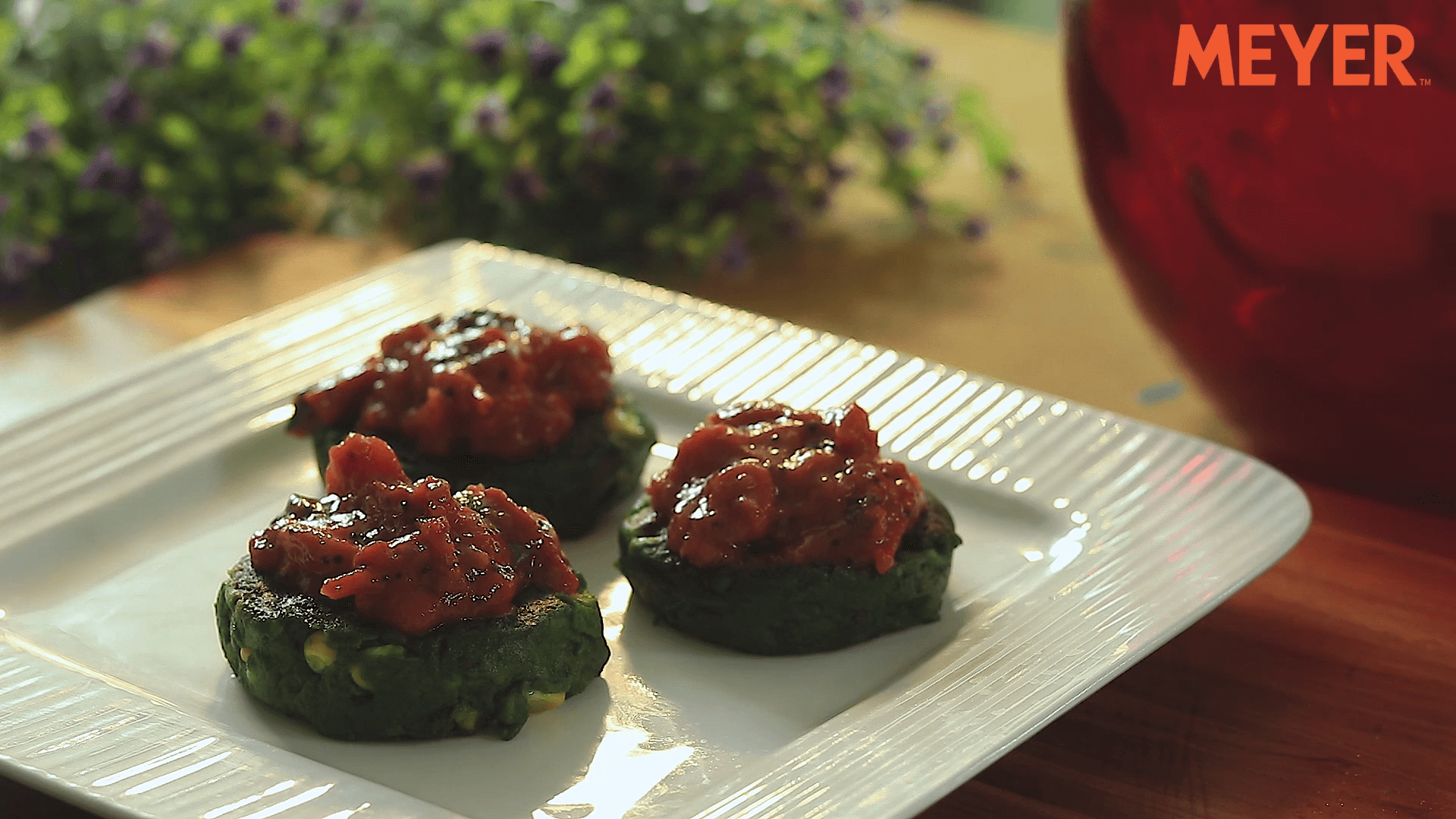 Spinach and corn steaks