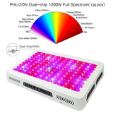 LED grow light full spectrum 1200w plant phyto lamps for plants dual-chip 10w ledsx120pcs
