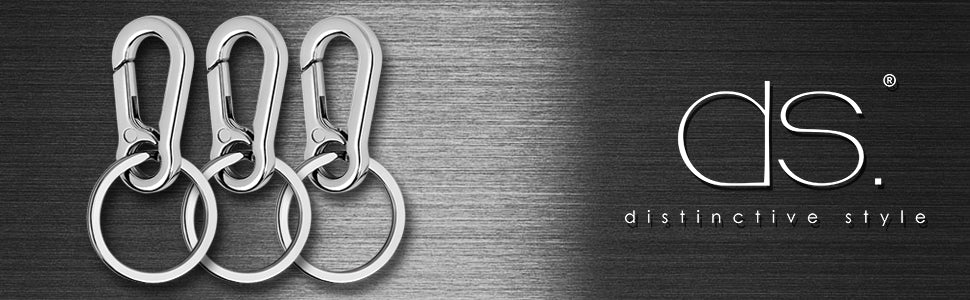 Stainless Steel Carabiner Clip Keyring Key Chain for Keys