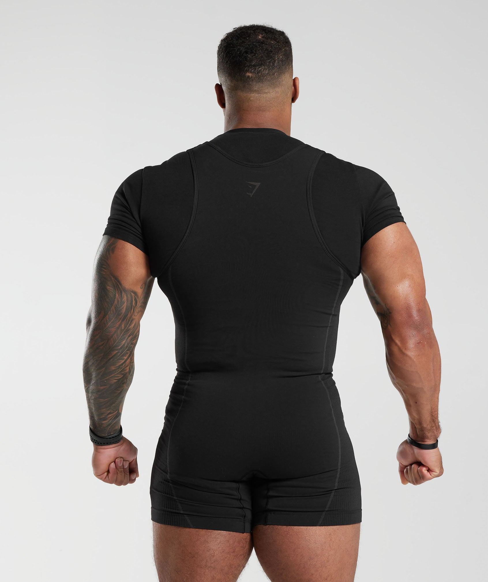 Seamless Singlet in Black/Charcoal Grey - view 4