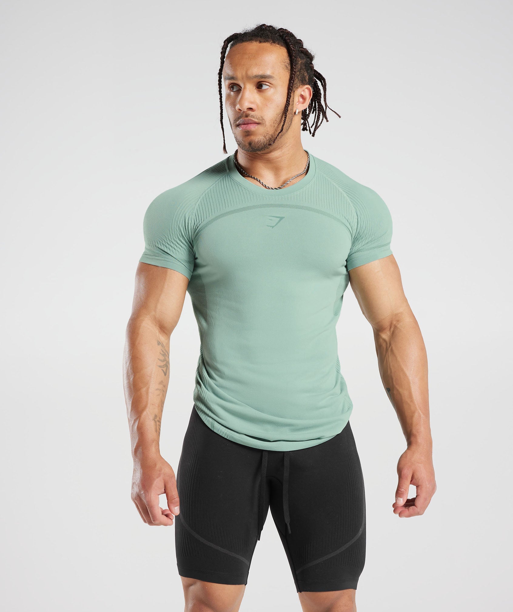 315 Seamless T-Shirt in Frost Teal/Ink Teal