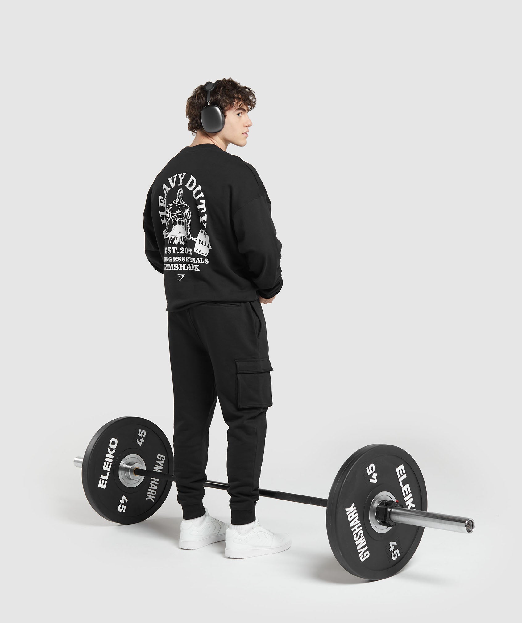 Gymshark Heavy Flex Sweatshirt Bralette - Black