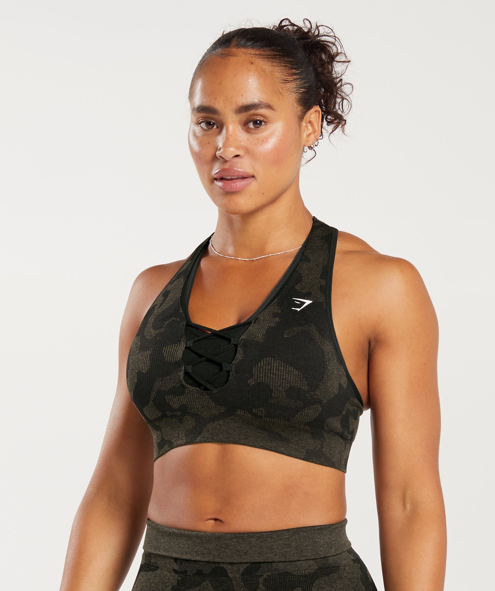 Gymshark NWT Camo Seamless Sports Bra in Sage Green Size XS - $41 New With  Tags - From Priscila