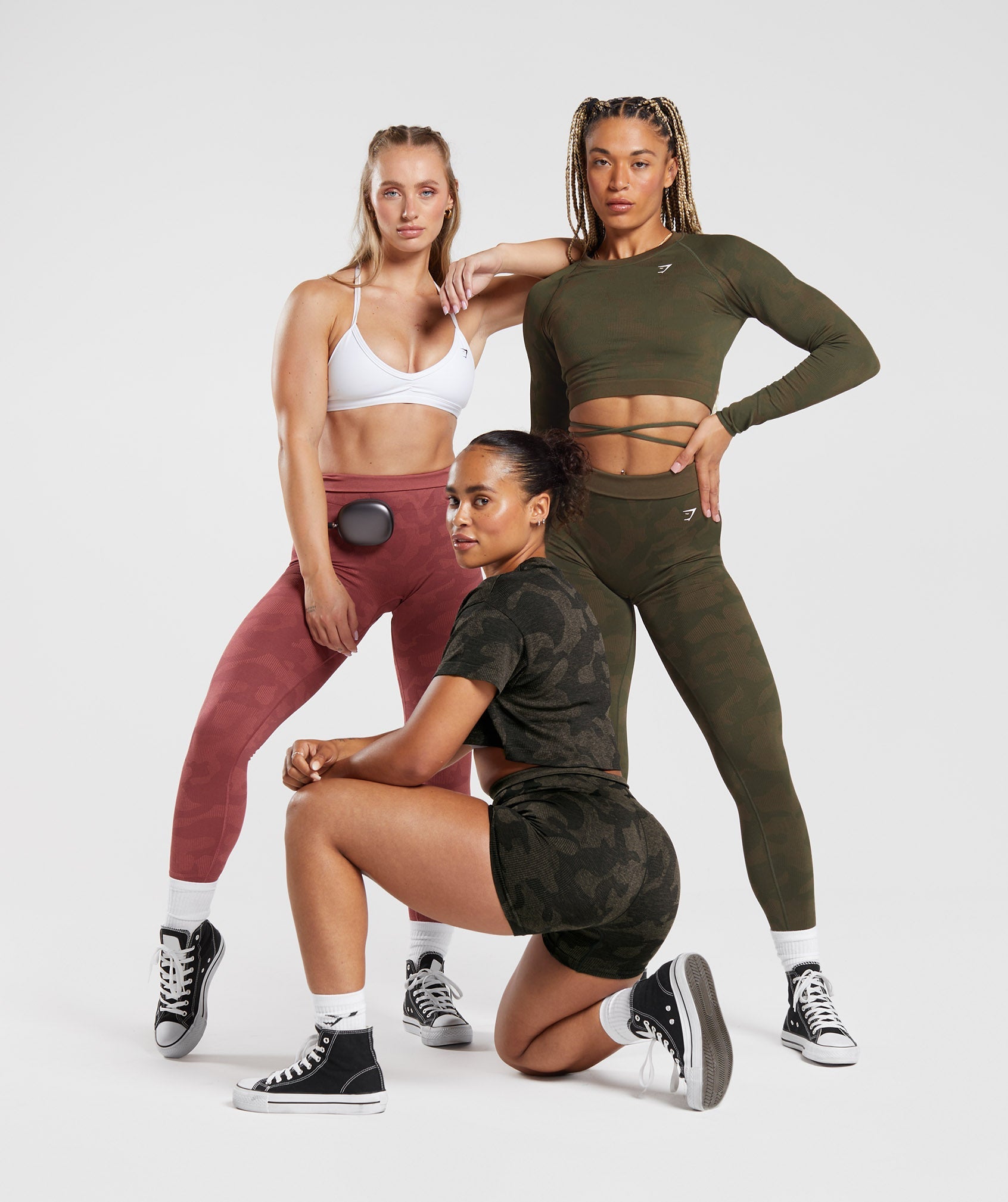 Adapt Camo Seamless Ribbed Crop Top