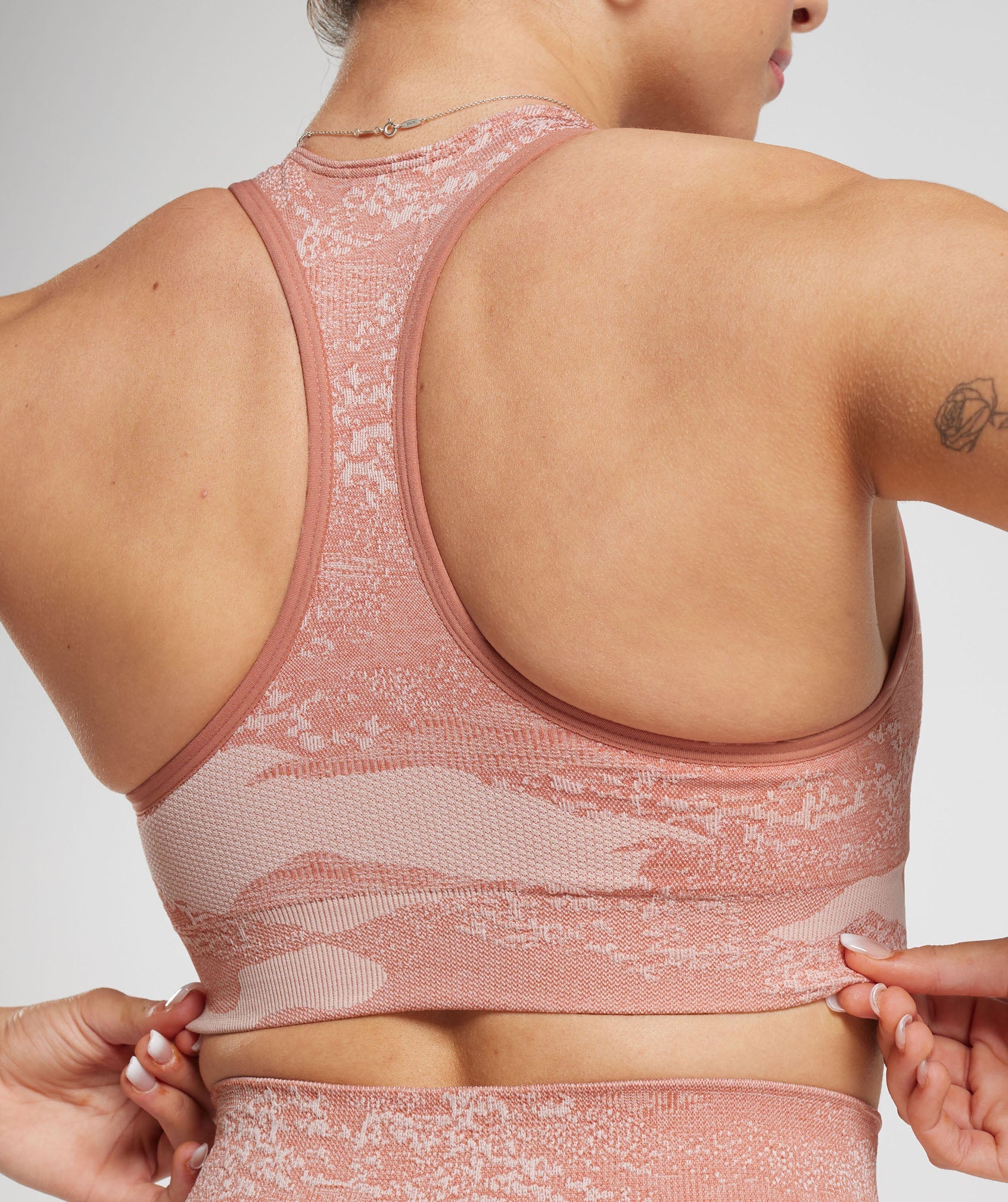 Adapt Camo Seamless Sports Bra in Misty Pink-Hazy Pink