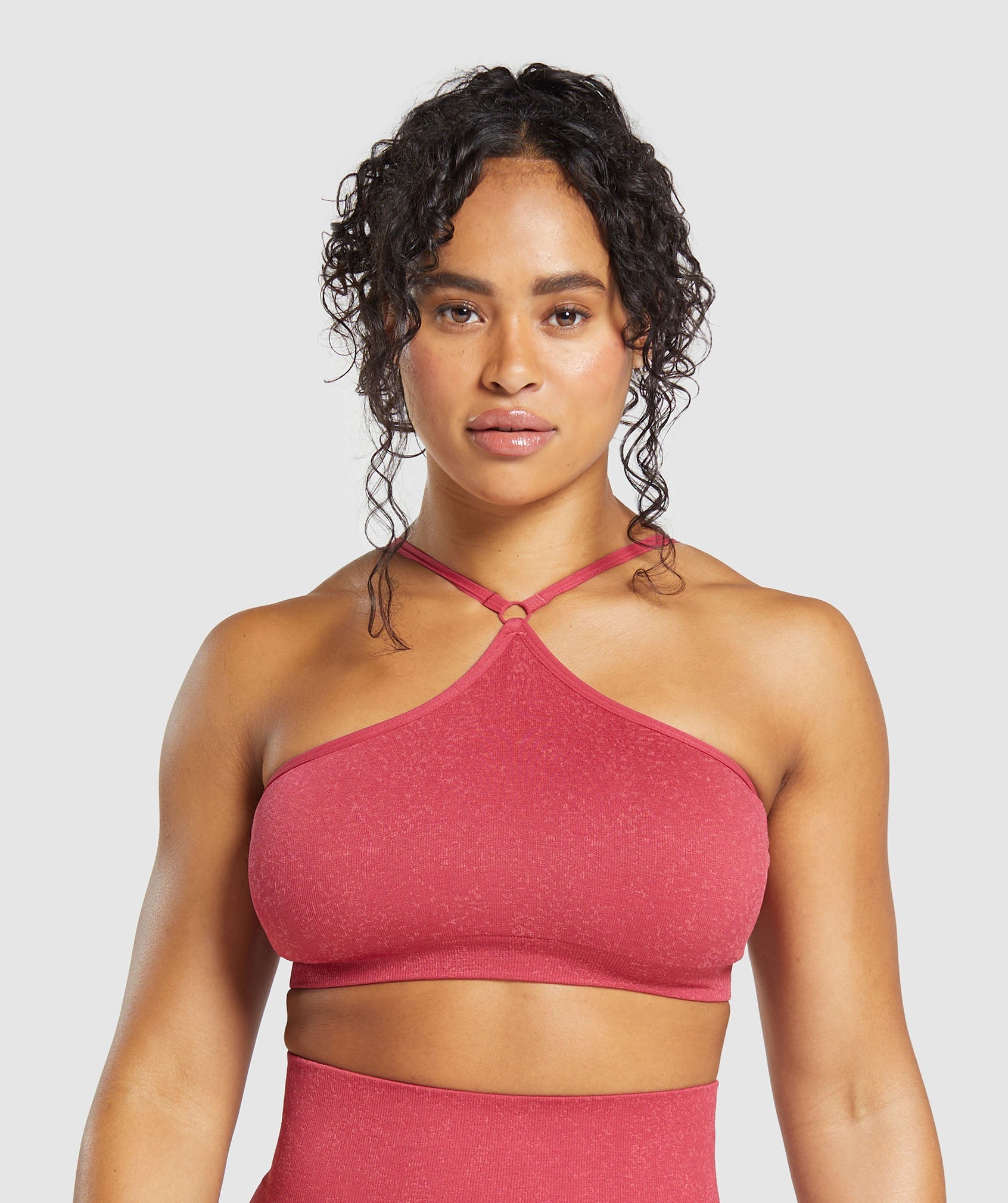 Adapt Fleck Seamless Halterneck Bralette- Vintage Pink/Classic Pink